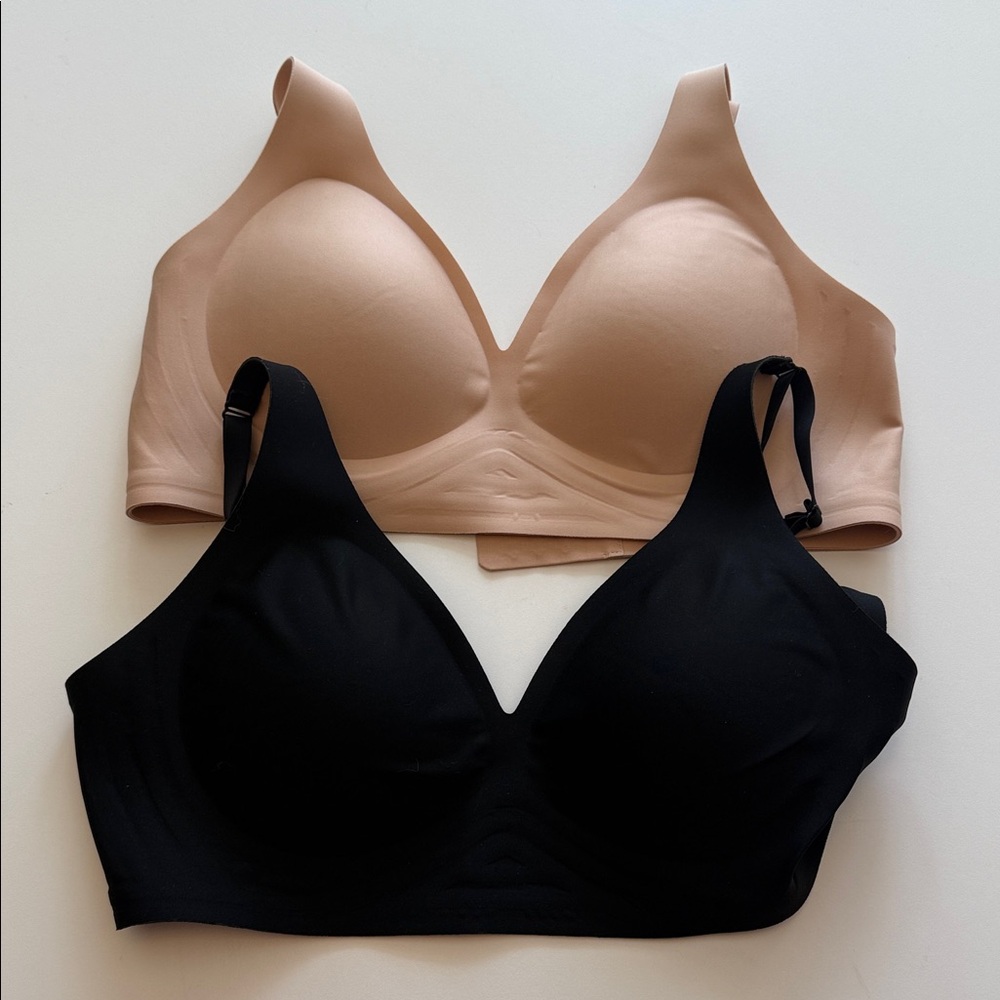 Buffalo David Bitton Smooth T-Shirt Bras - Black & Nude Size Medium